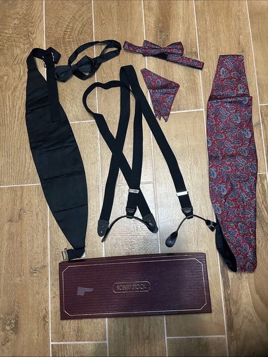Robert Stock Other - 2 Cummerbunds with bow ties & suspenders
